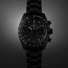 Load image into Gallery viewer, Seiko Prospex Speedtimer The Black Series Limited Edition Black Dial Black Steel Strap Watch for Men - SSC917