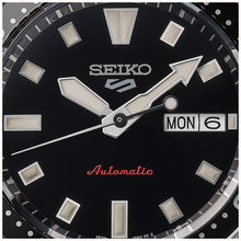 Load image into Gallery viewer, Seiko 5 Sports SKX Automatic Black Dial Silver Steel Strap Watch for Men - SRPL85K1