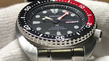 Load image into Gallery viewer, Seiko Prospex Turtle Divers Automatic Black Dial Silver Steel Strap Watch for Men - SRP789J1