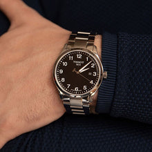 Load image into Gallery viewer, Tissot T-Sport Gent XL Black Dial Silver Steel Strap Watch for Men - T116.410.11.057.00