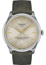 Load image into Gallery viewer, Tissot Chemin des Tourelles Automatic Powermatic 80 Ivory Dial Green Leather Strap Watch for Men - T139.407.16.261.00
