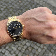Load image into Gallery viewer, Tissot Ballade Quartz Black Dial Gold Steel Strap Watch for Men - T156.410.33.051.00