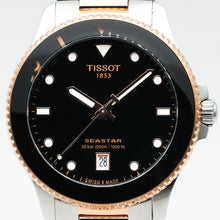 Load image into Gallery viewer, Tissot Seastar 1000 Quartz Black Dial Two Tone Steel Strap Watch for Men - T120.410.22.051.01