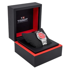 Load image into Gallery viewer, Tissot PRX Quartz Red Dial Silver Steel Strap Watch for Women - T137.210.11.421.00