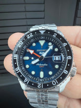 Load image into Gallery viewer, Seiko 5 Sports SKX Racers Heritage Velocity Blue Dial Silver Steel Strap Watch for Men - SSK045K1