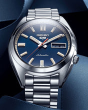 Load image into Gallery viewer, Seiko 5 Sports SNXS Automatic Blue Dial Silver Steel Strap Watch for Men - SRPK87K1