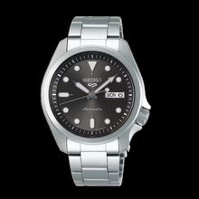 Load image into Gallery viewer, Seiko 5 Sports Automatic Grey Dial Silver Steel Strap Watch for Men - SRPE51K1