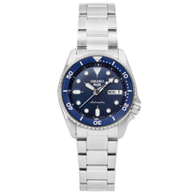 Load image into Gallery viewer, Seiko 5 Sports SKX Street Denim Blue Dial Silver Steel Strap Watch for Men - SRPL77K1