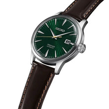Load image into Gallery viewer, Seiko Presage Cocktail Time Automatic Green Dial Brown Leather Strap Watch for Men - SRPD37J1