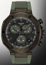Load image into Gallery viewer, Tissot T Race Chronograph Black Dial Green Rubber Strap Watch for Men - T141.417.37.061.02