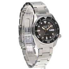 Load image into Gallery viewer, Seiko 5 Sports SKX Street Stonewash Black Dial Silver Steel Strap Watch for Men - SRPL79K1