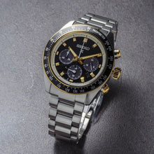 Load image into Gallery viewer, Seiko Prospex Speedtimer Solar Chronograph Black Dial Silver Steel Strap Watch for Men - SSC941