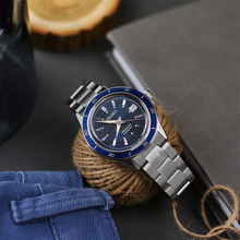 Load image into Gallery viewer, Seiko Presage Style60's Automatic Blue Dial Silver Steel Strap Watch for Men - SRPG05J1