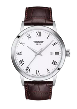 Load image into Gallery viewer, Tissot T Classic Dream Quartz White Dial Brown Leather Strap Watch for Men - T129.410.16.013.00