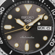 Load image into Gallery viewer, Seiko 5 Sports SKX Street Stonewash Black Dial Silver Steel Strap Watch for Men - SRPL79K1