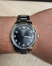Load image into Gallery viewer, Tissot T-Sport Gent XL Black Dial Silver Steel Strap Watch for Men - T116.410.11.057.00