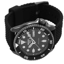 Load image into Gallery viewer, Seiko 5 Sports SKX Series Automatic Black Dial Black Silicone Strap Watch for Men - SRPD65K2