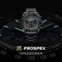 Load image into Gallery viewer, Seiko Prospex Speedtimer The Black Series Limited Edition Black Dial Black Steel Strap Watch for Men - SSC917