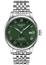 Load image into Gallery viewer, Tissot Le Locle Powermatic 80 Automatic Green Dial Silver Steel Strap Watch for Men - T006.407.11.093.00
