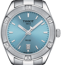 Load image into Gallery viewer, Tissot PR 100 Sport Chic Lady Blue Dial Silver Steel Strap Watch for Women - T101.910.11.351.00