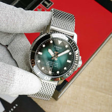 Load image into Gallery viewer, Tissot Seastar 1000 Powermatic 80 Automatic Green Dial Silver Mesh Strap Watch for Men - T120.407.11.091.00