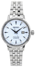 Load image into Gallery viewer, Seiko Presage Cocktail Time Automatic Skydiving Diamonds Blue Dial Silver Steel Strap Watch for Women - SRE007J1