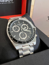 Load image into Gallery viewer, Tissot PR516 Chronograph Black Dial Silver Steel Strap Watch for Men - T149.417.11.051.00