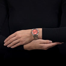 Load image into Gallery viewer, Tissot PRX Quartz Red Dial Silver Steel Strap Watch for Women - T137.210.11.421.00