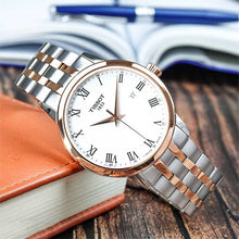 Load image into Gallery viewer, Tissot T Classic Dream Quartz White Dial Two Tone Steel Strap Watch for Men - T129.410.22.013.00