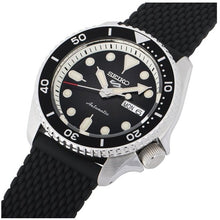 Load image into Gallery viewer, Seiko 5 Sports SKX Automatic Black Dial Black Silicone Strap Watch for Men - SRPD73K2