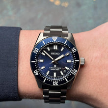 Load image into Gallery viewer, Seiko Prospex 1965 Heritage Diver’s Automatic Blue Dial Silver Steel Strap Watch for Men - SPB451J1