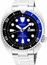 Load image into Gallery viewer, Seiko Prospex Deep Blue Batman Turtle Diver's Automatic Blue Dial Silver Steel Strap Watch for Men - SRPC25J1