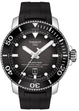 Load image into Gallery viewer, Tissot Seastar 2000 Professional Powermatic 80 Black Dial Black Rubber Strap Watch for Men - T120.607.17.441.00