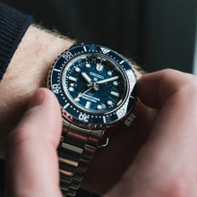 Load image into Gallery viewer, Seiko Prospex 1968 Heritage Divers GMT The Great Wave Limited Edition Blue Dial Silver Steel Strap Watch for Men - SPB509J1
