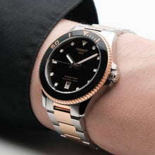 Load image into Gallery viewer, Tissot Seastar 1000 Quartz Black Dial Two Tone Steel Strap Watch for Men - T120.410.22.051.01