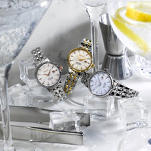 Load image into Gallery viewer, Seiko Presage Cocktail Time Automatic Skydiving Diamonds Blue Dial Silver Steel Strap Watch for Women - SRE007J1