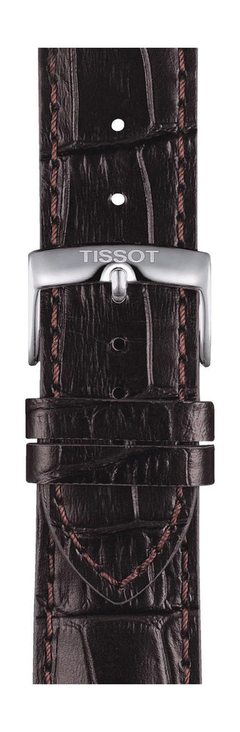 Tissot T-Sport Gent XL Silver Dial Brown Leather Strap Watch for Men - T116.410.16.037.00