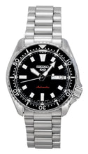 Load image into Gallery viewer, Seiko 5 Sports SKX Automatic Black Dial Silver Steel Strap Watch for Men - SRPL85K1