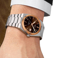 Load image into Gallery viewer, Tissot PRX Powermatic 80 18K Gold Brown Dial Silver Steel Strap Watch for Men - T931.407.41.291.00