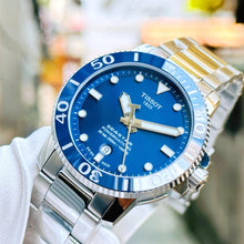Load image into Gallery viewer, Tissot Seastar 1000 Powermatic 80 Blue Dial Silver Steel Strap Watch for Men - T120.407.11.041.03