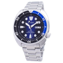 Load image into Gallery viewer, Seiko Prospex Deep Blue Batman Turtle Diver's Automatic Blue Dial Silver Steel Strap Watch for Men - SRPC25J1