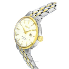 Load image into Gallery viewer, Seiko Presage Cocktail Time Automatic Diamonds White Dial Two Tone Steel Strap Watch for Women - SRE010J1
