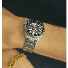 Load image into Gallery viewer, Seiko 5 Sports SKX Street Stonewash Black Dial Silver Steel Strap Watch for Men - SRPL79K1