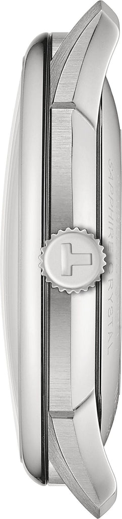 Tissot Chemin des Tourelles Automatic Powermatic 80 Blue Dial Brown Leather Strap Watch for Men - T139.407.16.041.00