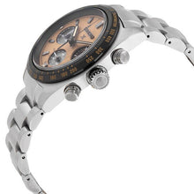 Load image into Gallery viewer, Seiko Prospex Speedtimer Solar Chronograph Gold Dial Silver Steel Strap Watch for Men - SSC817