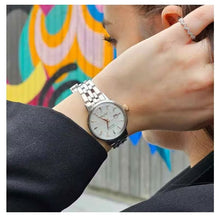 Load image into Gallery viewer, Seiko Presage Cocktail Time Skydiving Automatic Diamonds Mother of Pearl Dial Silver Steel Strap Watch for Women - SRE009J1