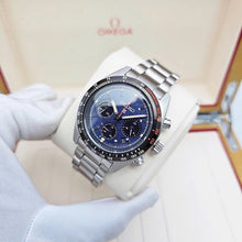 Load image into Gallery viewer, Seiko Prospex Speedtimer Solar Chronograph Blue Dial Silver Steel Strap Watch for Men - SSC815