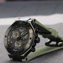 Load image into Gallery viewer, Tissot T Race Chronograph Black Dial Green Rubber Strap Watch for Men - T141.417.37.061.02