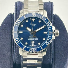 Load image into Gallery viewer, Tissot Seastar 1000 Powermatic 80 Blue Dial Silver Steel Strap Watch for Men - T120.407.11.041.03