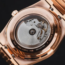 Load image into Gallery viewer, Tissot PRX Powermatic 80 Blue Dial Rose Gold Steel Strap Watch for Men - T137.407.33.041.00